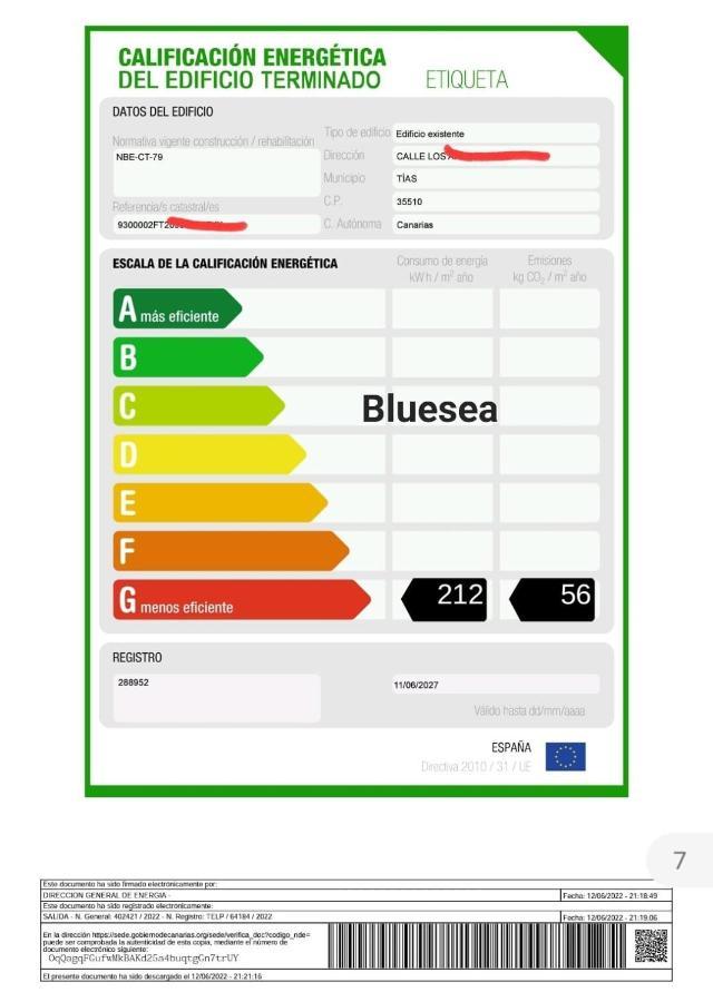 Vivienda Vacacional Bluesea Tías Eksteriør bilde